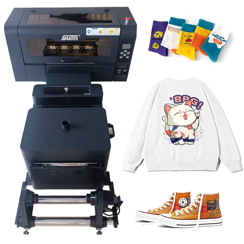 

New Design 30cm DTF Heat Transfer Printer T shirt Garment Hoodies Printing Machine With White Ink