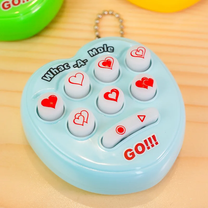 미니 두더지 인터랙티브 메모리 게임기, 휴대용 핸드헬드 피젯 게임 콘솔, 어린이 및 성인용 장난감 키 체인