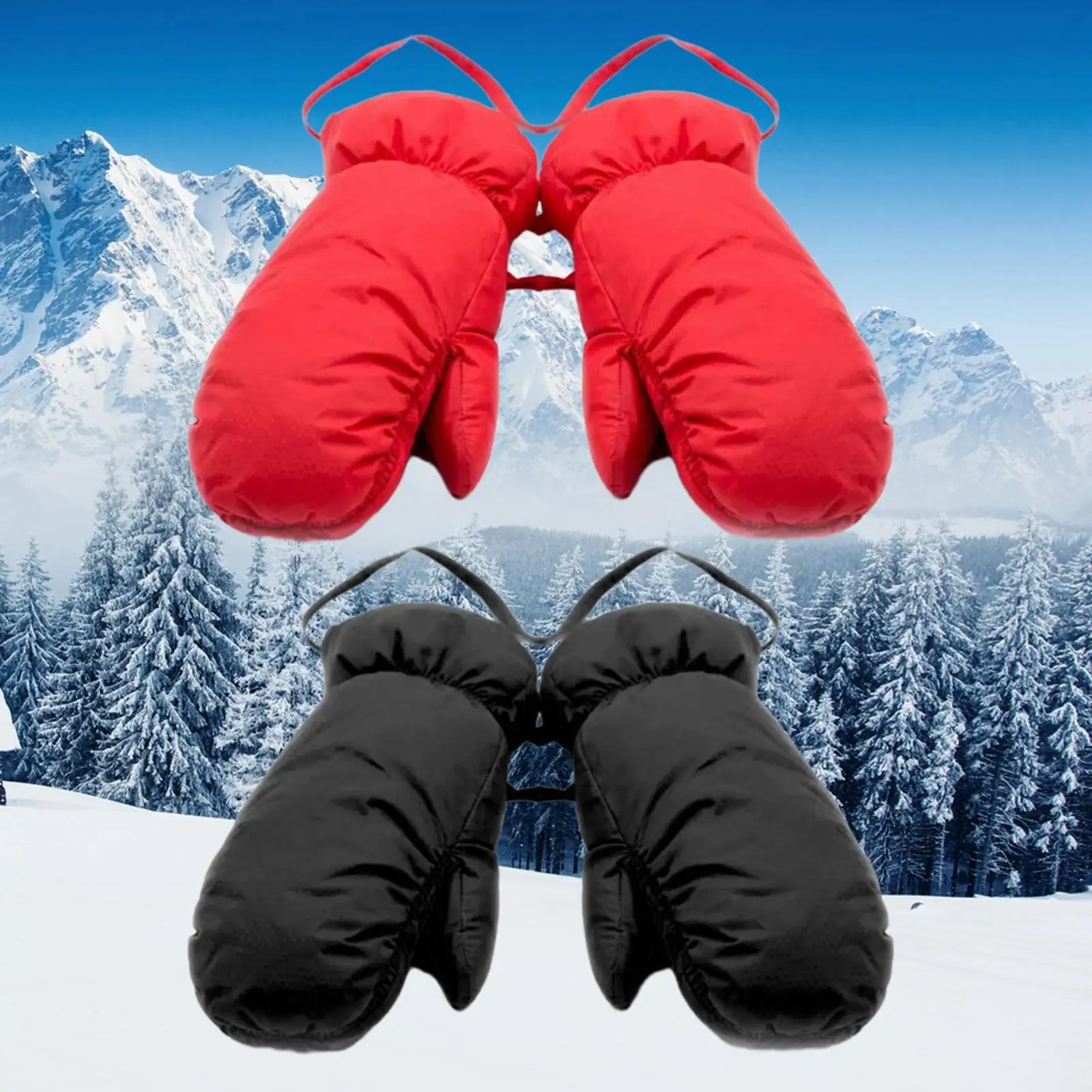 

Down Mittens Windproof for Men Women Insulated Cold Weather Gloves for Riding