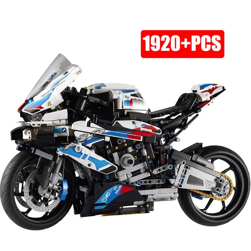 Technical Motorcycle M1000RR Compatible 42130 Building Blocks MOC Motorbike Bricks Construction Vehicles Kits Toys For Children |