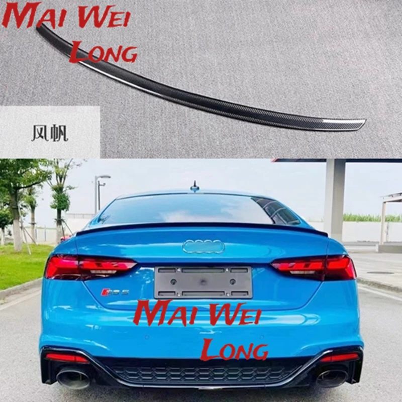 

Carbon Fiber Rear Tunk Spoiler For AUDI A5 S5 RS5 Only Fit For 4Doors 2017 2018 2019 2020 2021 Wing Lip Spoilers Car