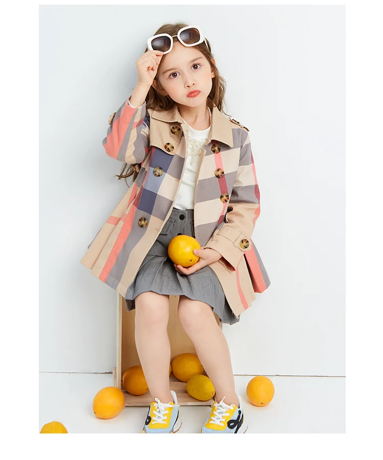 Outerwear & Coats comfortable Girl Coats Autumn Winter Teenage Long Sleeve Trench Jacket Kids Double Breasted Belted Windbreaker Child Cute Coat for 2-12Y leather jacket with hood