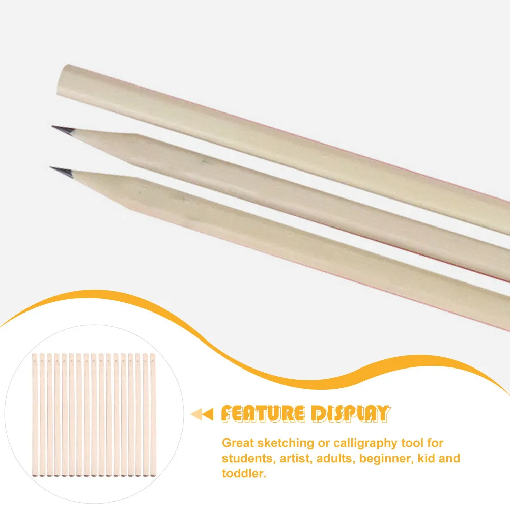 어린이를위한 50Pcs 나무 삼각형 연필 학생 예술가 초보자 스케치 그림 서예 DIY 아트 공예