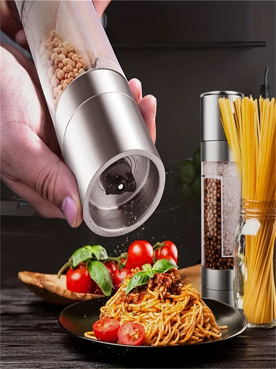 Double Head Manual Grinder 1 Suitable for Kitchen Seasoning Bottles with Spices Pepper Sea Salt Cumin