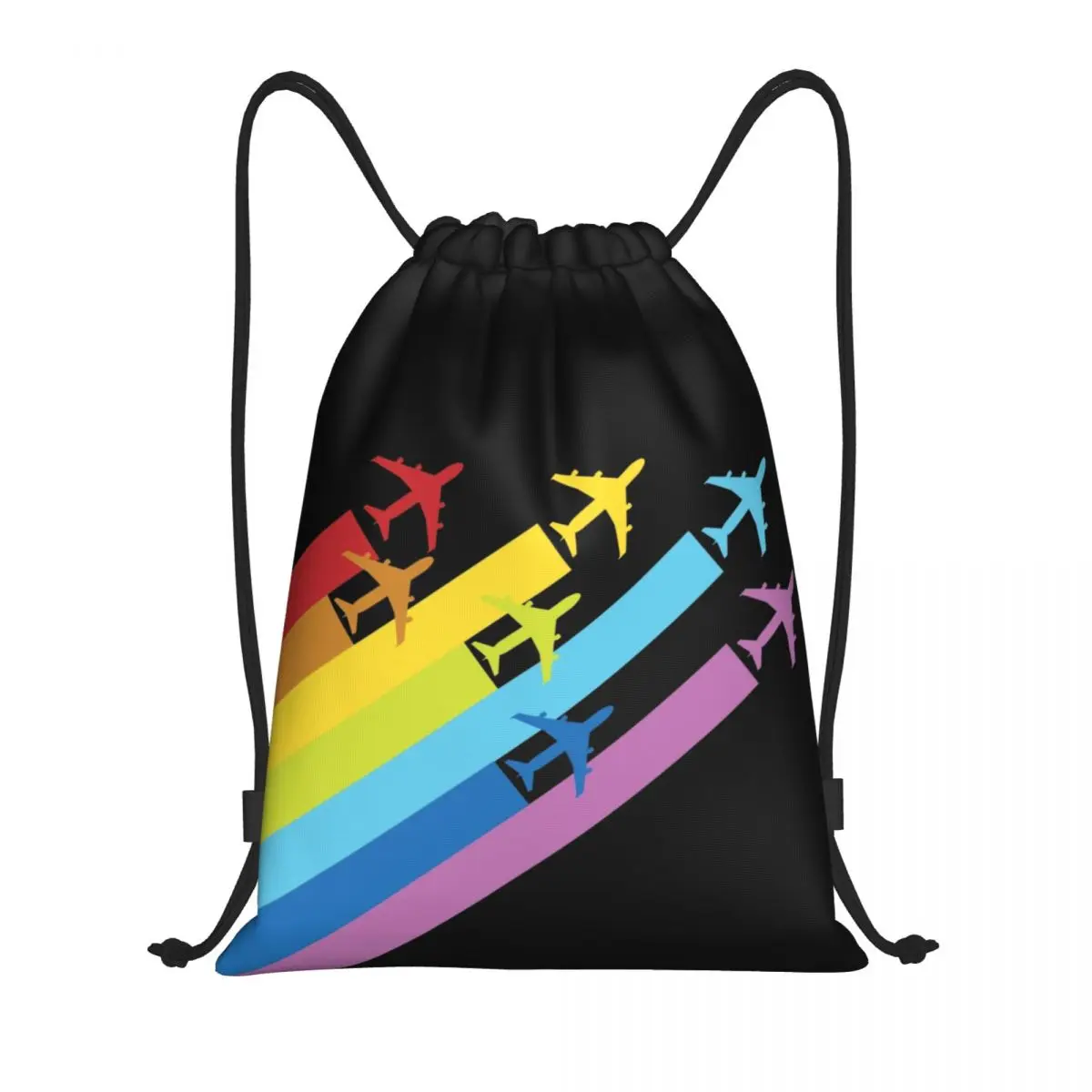 

Радужная сумка на шнурке для самолетов chemplanes, женский складной рюкзак для спортзала и занятий спортом, рюкзаки для хранения авиационных боевиков и пилотов