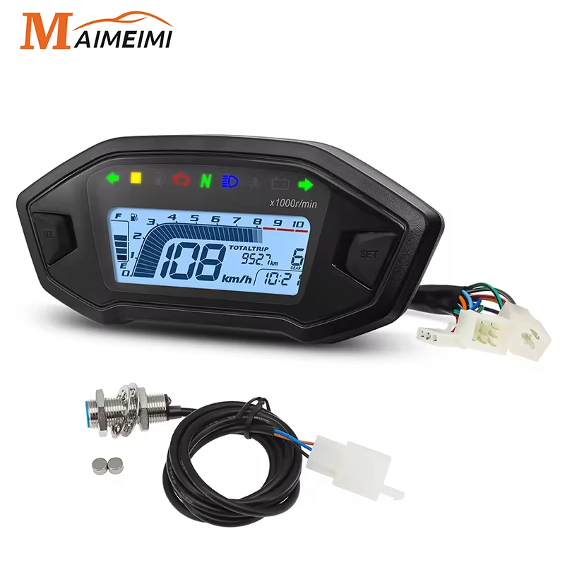 オートバイデジタルスピードメータータコメーター計器ダッシュ