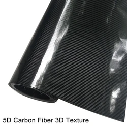 Carbon Fiber Vinyl Wrap Film - Waterproof Sticker for Cars, Consoles, Laptops, and Motorcycles (5D With 3D Texture)