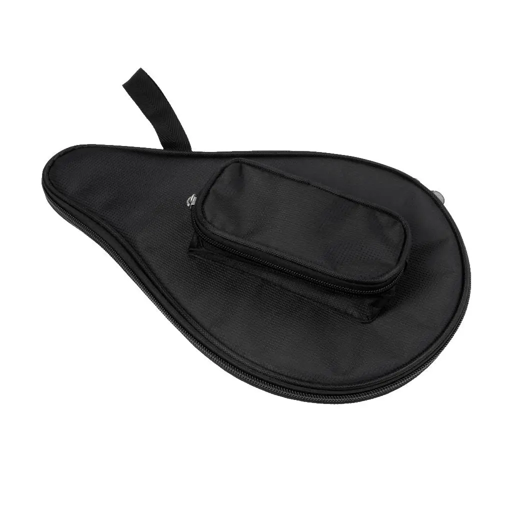Portable Table Tennis Racket Pong Paddle Bat Bag Pouch with Ball Case