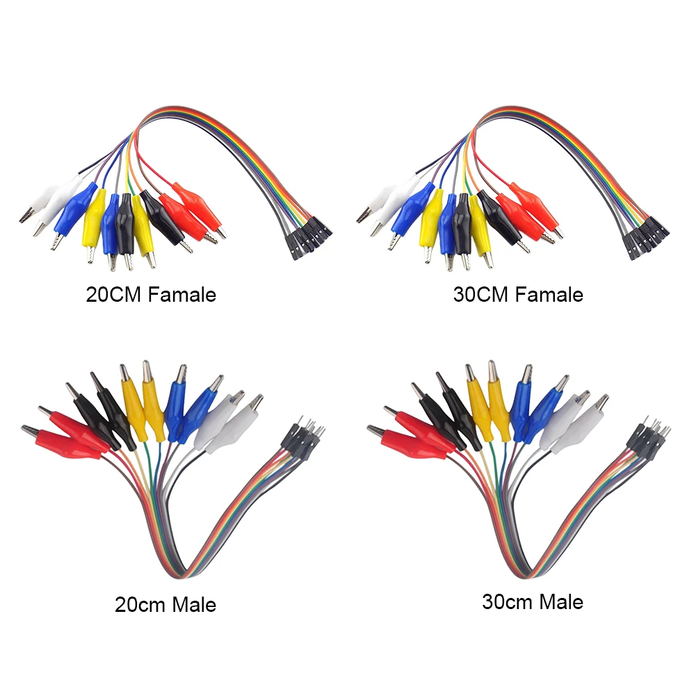 Alligator Clips Test Leads 10PCS