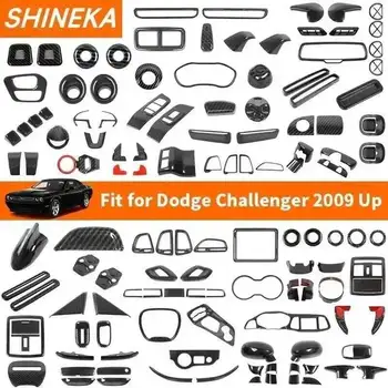 SHINEKA Carbon Fiber Grain Car Interior & Exterior Decoration Cover Trim Stickers for Dodge Challenger 2009-2024 Up Accessories 1
