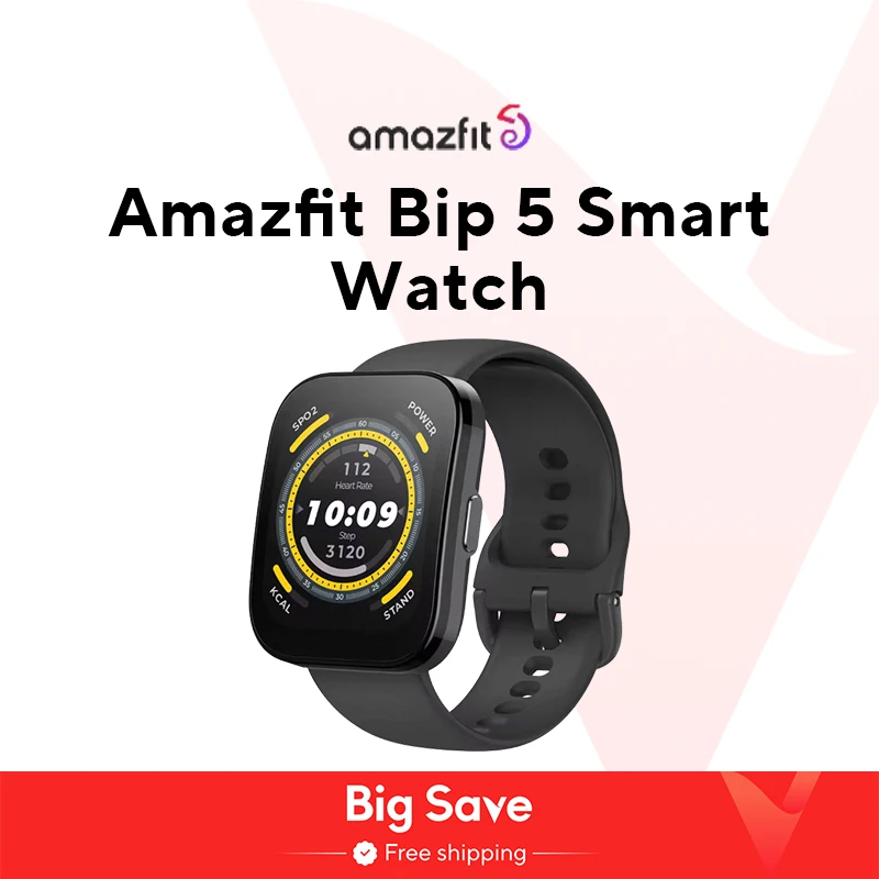 Amazfit Bip 5: Relógio Inteligente com Display de 1.91" e 120+ Modos