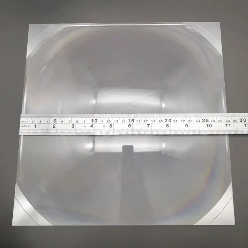 광학 PMMA 플라스틱 프레넬 렌즈, 태양열 콘덴서 LED 렌즈, 초점 거리 600mm, 280x280mm
