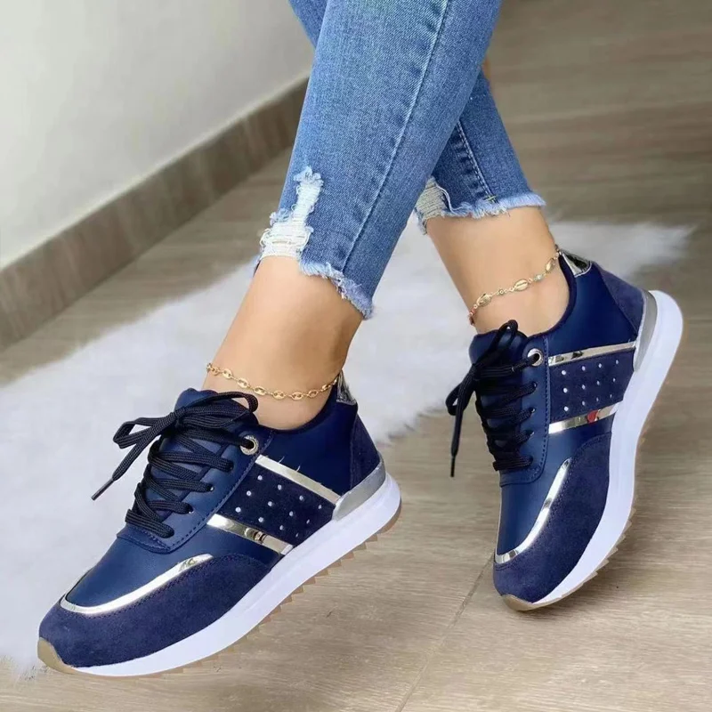 Sneakers Women Platform Shoes Leather Patchwork woman Casual shoes Sport  Ladies Outdoor Running Vulcanized 