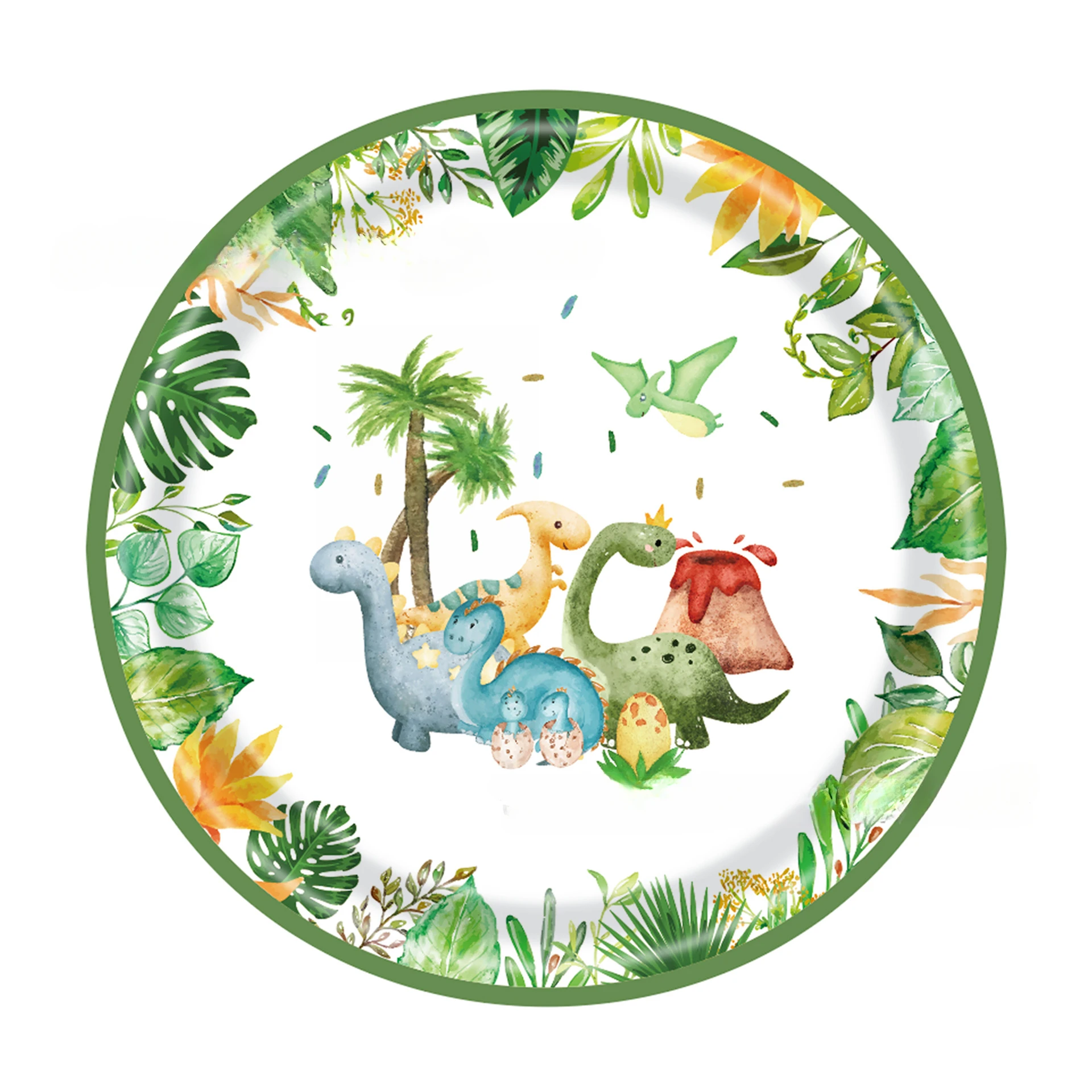 Dinosaur Birthday Party Decoration Supplies Jungle Safari Green Gift Bags Paper Napinks Cups Plates Dino Balloon Baby Shower Kid