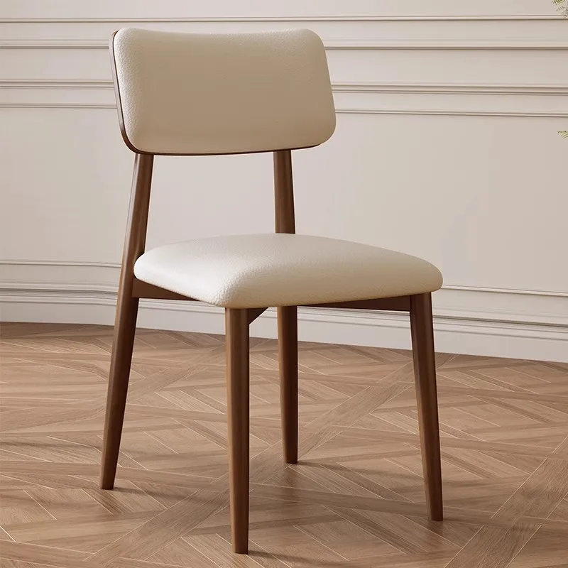 French Cream Style Solid Wood Dining Chair Home Modern Simple Light Luxury Senior Sense Table Chair