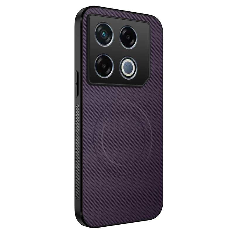 Luxury Carbon Fiber Slim Magnetic Shockproof Phone Case with Lens Camera Protection