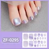 22tips Toe Nail Sticker Wraps Adhesive Toenail Polish Strips DIY Foot Decals Pedicure Women Solid Color Full Cover  Stickers 3
