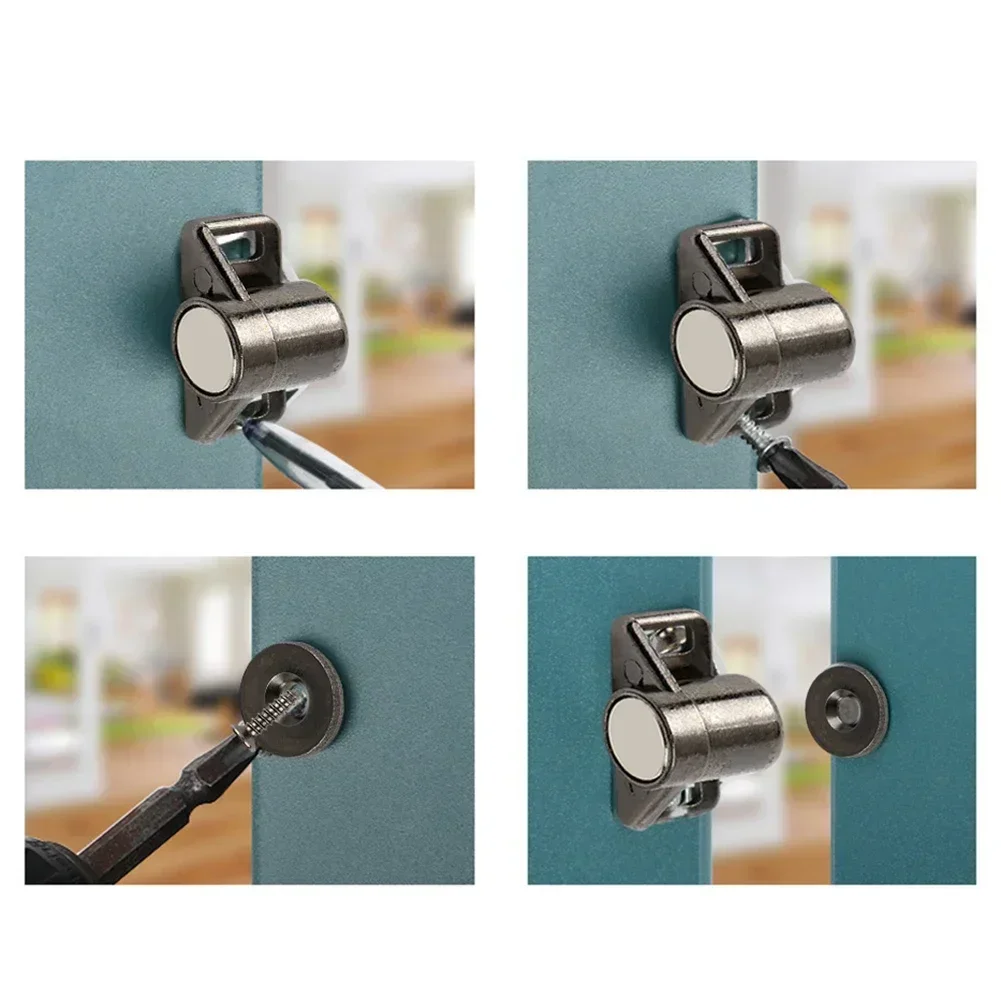 Magnet Cabinet Door Catch Magnetic Furniture Door Stopper Zinc Alloy Strong Powerful Magnets Latch Cabinet Catches magnetic cabinet catches door catches magnetic cabinet latches cabinet door latch door stops cabinet door stop
