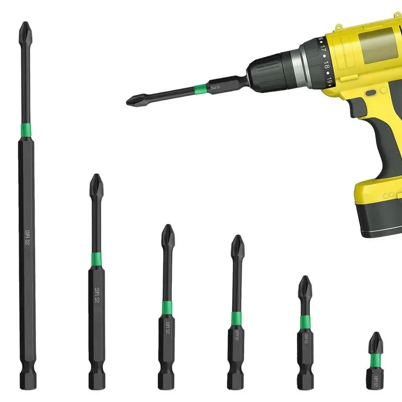 

Magnetic Screwdriver Bit Set Cross Head Long Magnetic Phillips Screwdriver Bits Set Of 6 Strong Magnetism Suitable For Electric