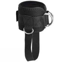 Padded Adjustable Ankle Strap for Cable Machine Workouts (Upgraded Black)