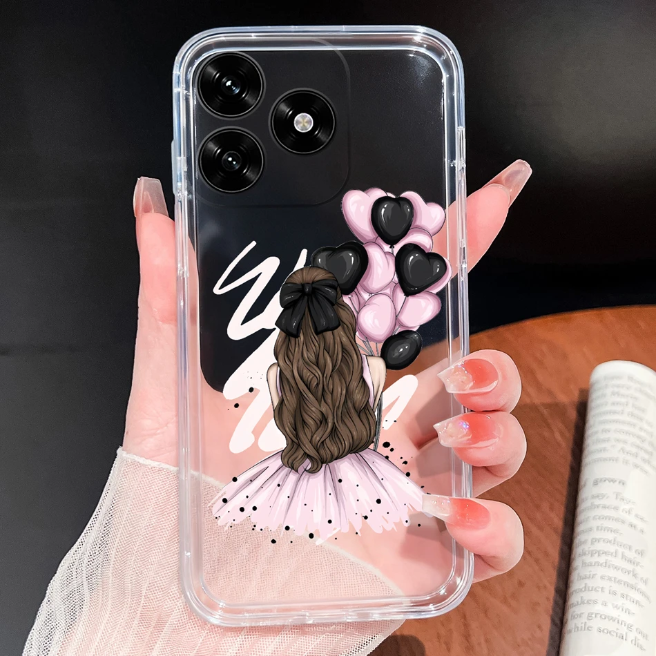 Gradient Color Soft Silicone Clear Phone Case - Lightweight Protective Cover