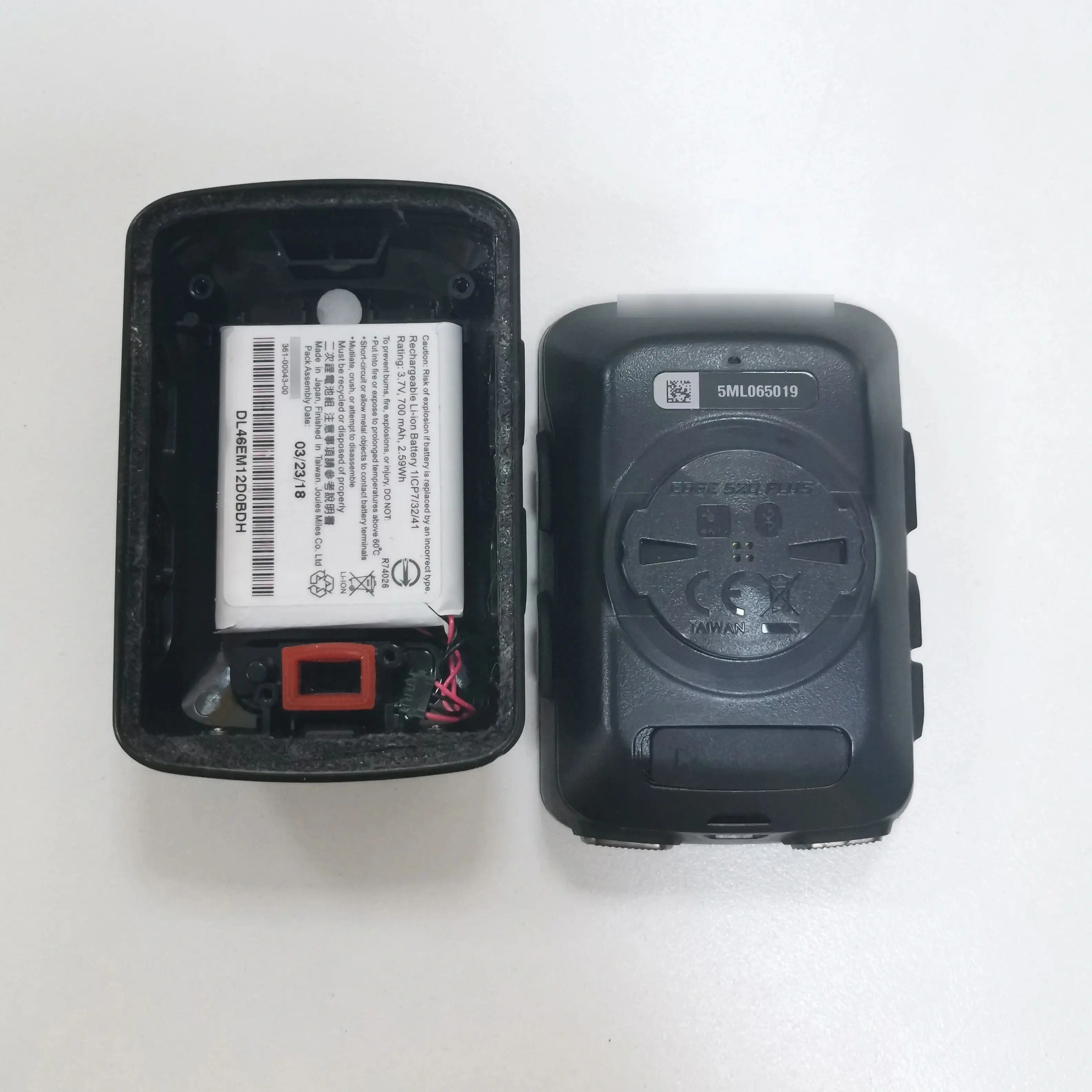 

Задняя крышка для Garmin Edge 520 Plus, запасная Задняя деталь с кнопкой, Задняя деталь с/без аккумулятора 361-00043-00