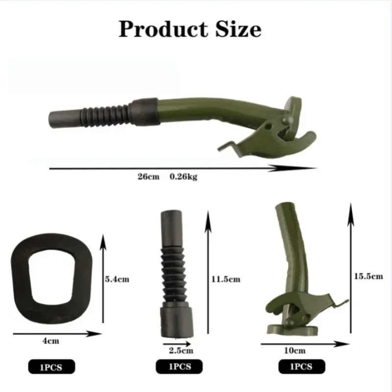 Metal and Rubber Pouring Spout with Flexible Nozzle for 5L Jerry Cans 6