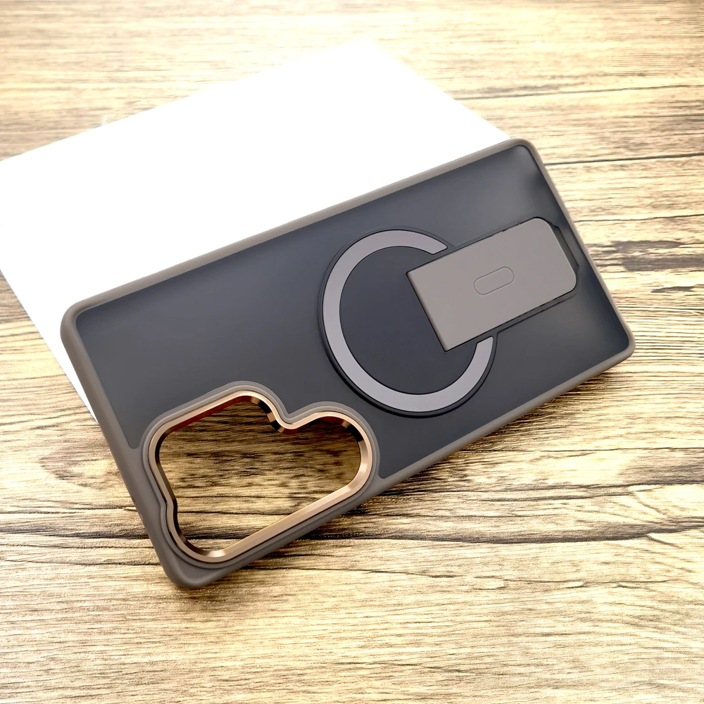 Luxury Shockproof Armor Matte Case with Magsafe and Built-in Stand
