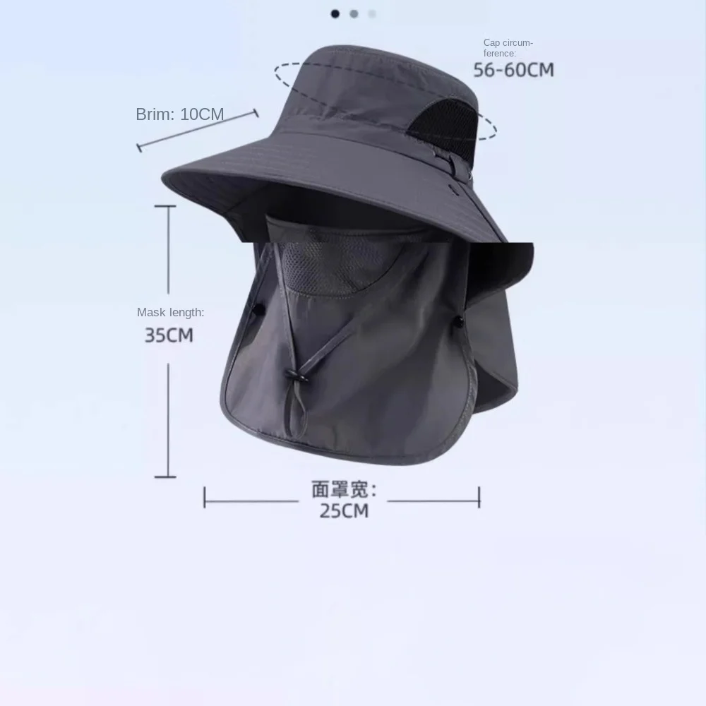 Fishing Hat Men's Sunshade Hat Summer Sunscreen Big Eaves Comprehensive Outdoor Leisure Face Covering Proof Mountaineering Hat