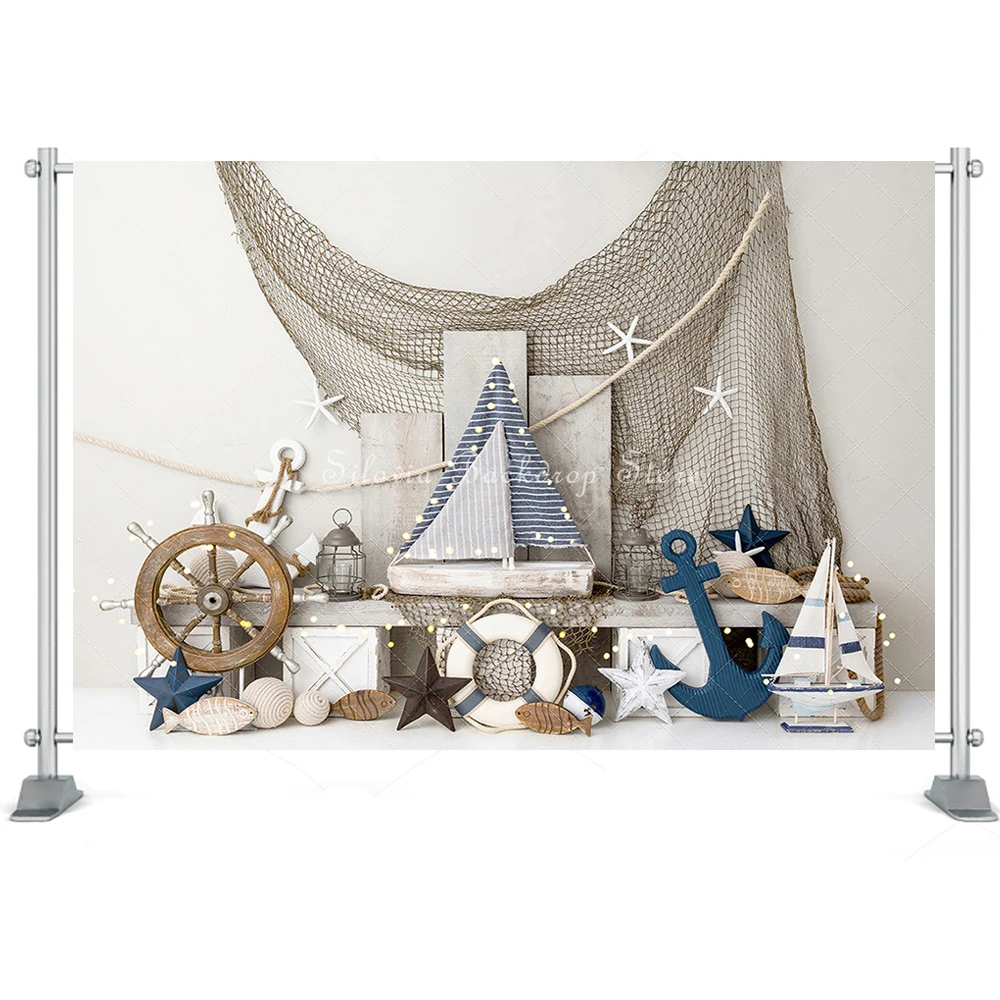 Sailing Out To Sea Photo Background Navigation Adventure Photo Studio Props For Boy Birthday Cake Smash Photography Backdrops
