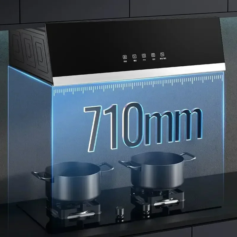 New household range hood. For kitchen.  Large suction. With automatic cleaning function. For rental housing. 5