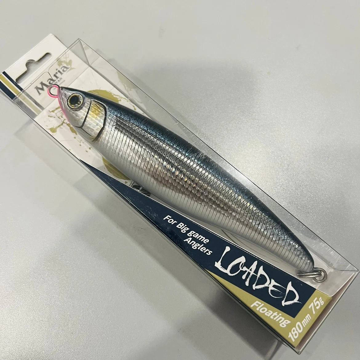 Japan Maria Floating Pencil Bait LOADED 180mm 75g Sea Fishing Golden Gun  Huang Yinzi Luya