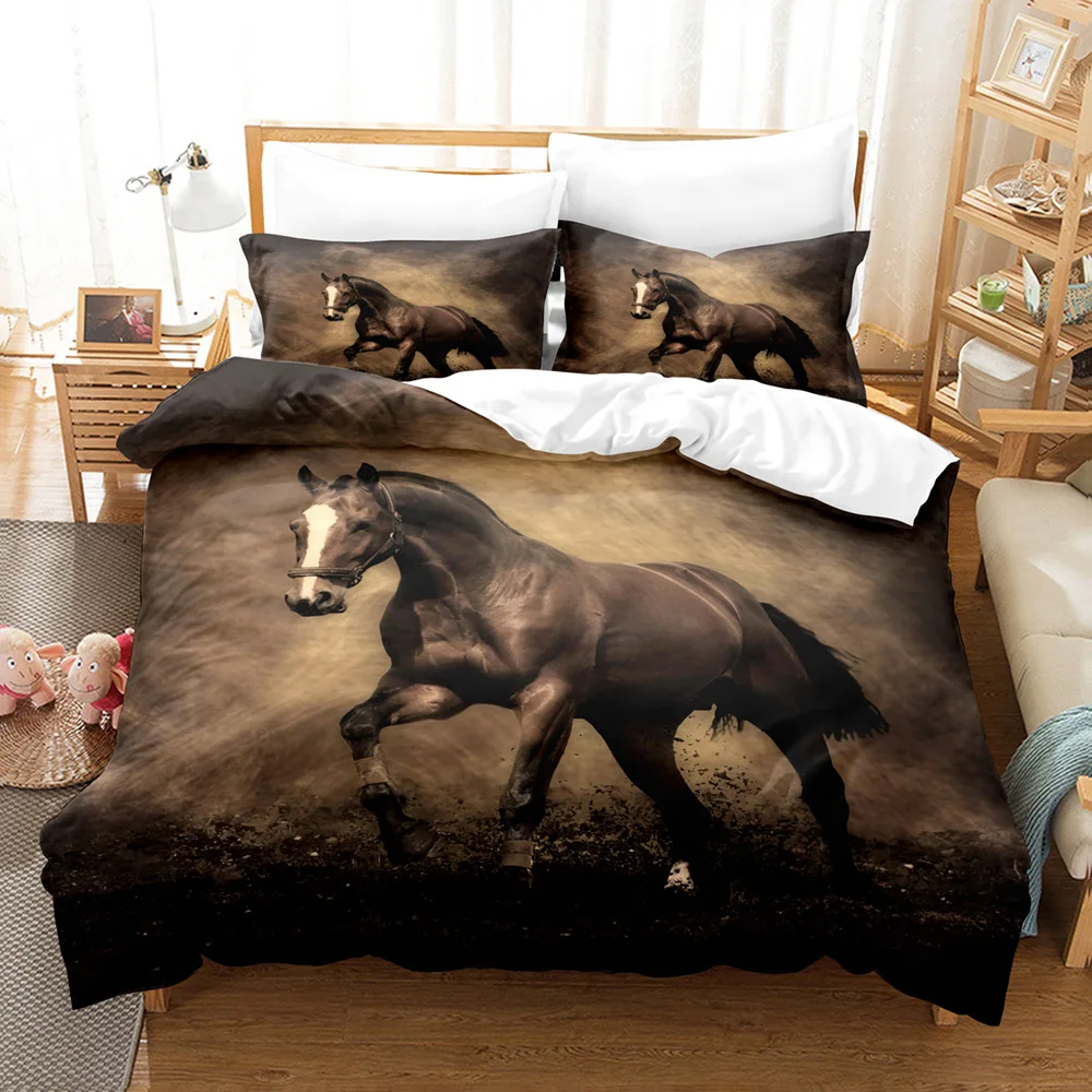 

3D Printing Bedding Set Piano Horse Animal Treble Clef Staff 2/3 Pieces Duvet Cover Sets Microfiber Bed Clothes Personality