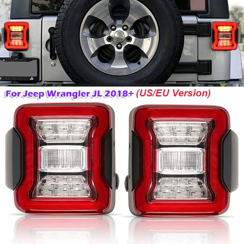 

2pcs LED Car Tail Light Rear Turn Signal Reverse Light for Jeep Wrangler JL 2018+ (US/EU Version)