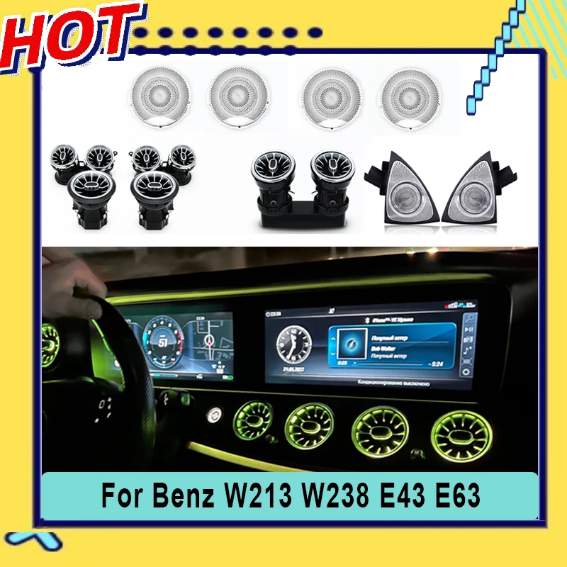 

Atmosphere Lamp For Mercedes Benz W213 E-Class Coupe AMG E43 E53 E250 LED Interior Ambient Light Air Vents 3D Tweeter Speaker