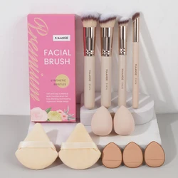 MAANGE 11-Piece Deluxe Makeup Tool Set (Apricot)