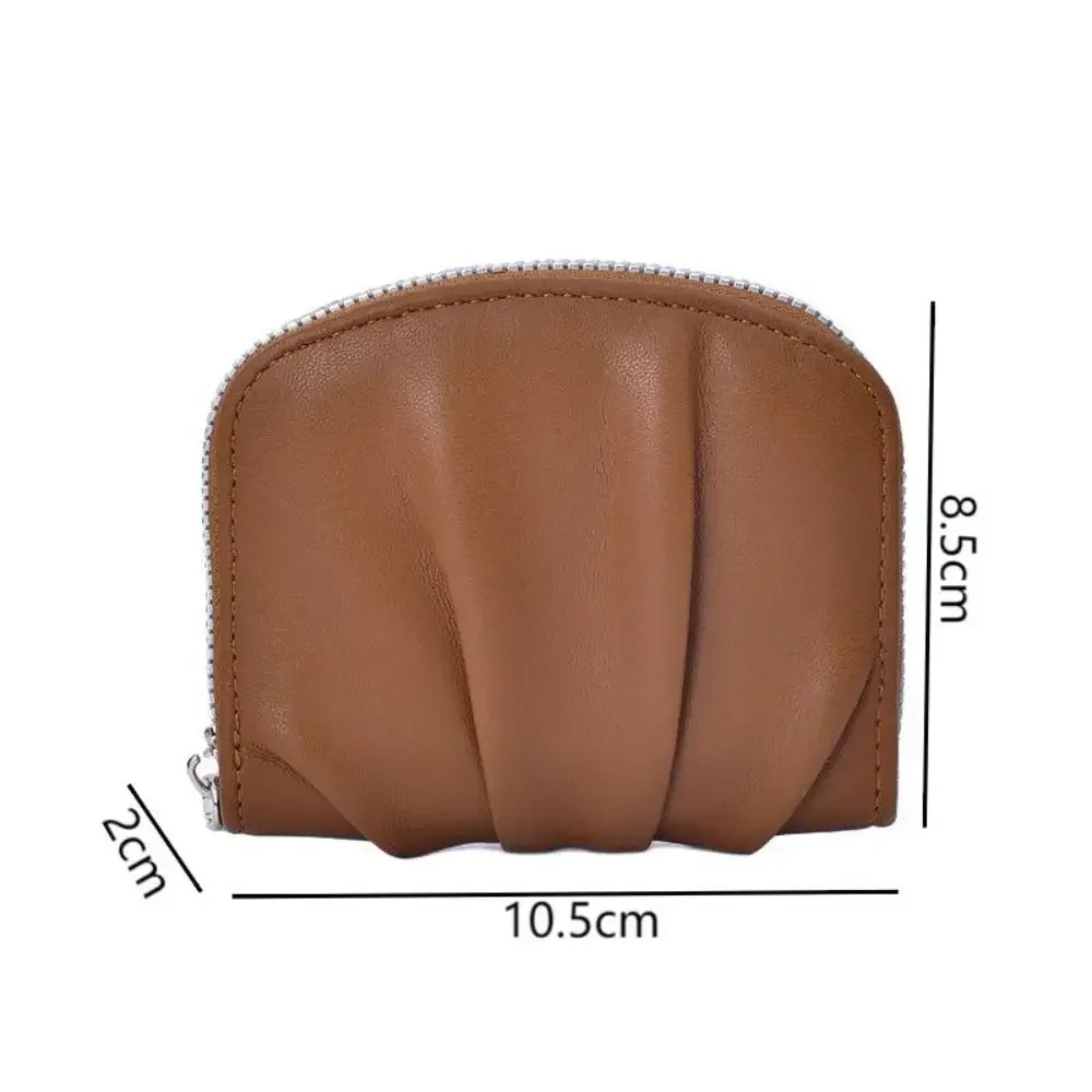 New Solid Color Fashion Women Coin Purse Leather Solid Color Vintage Short Wallet Girls Card Holder Clutch Bag