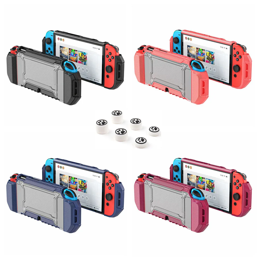 Dockable Case for Nintendo Switch OLED TPU Hard Grip Protective Cover