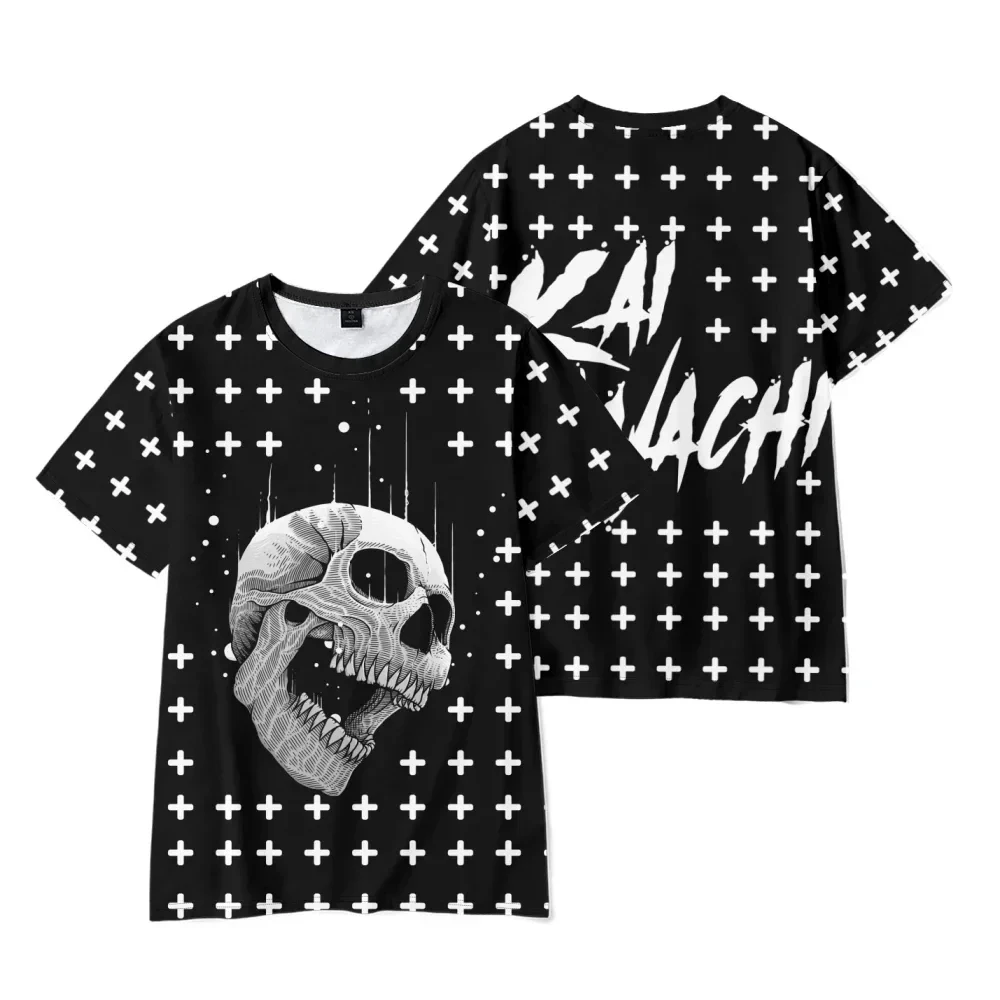 Kai Wachi SKULL TEAM Merch t-shirt 3D Print Men Short sleeve t shirts Hip Hop streetwear O-neck T-shirt Unisex clothing