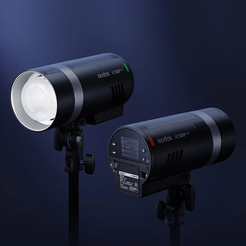 Godox AD300Pro II 야외용 플래시 300Ws TTL 2.4G 무선 1/8000 HSS 배터리 전원 공급 (캐논, 니콘, , 후지, 올림푸스용)