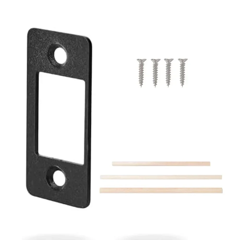 1set Large Hole Strike Plate Fix Deadbolt Misalignment Deadbolt Restorer Strike Plate Stainless Steel Home Improvement Hardware