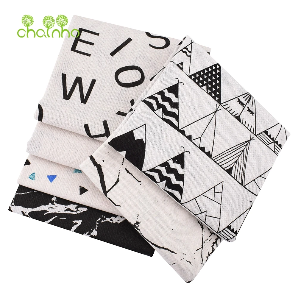 Chainho,Printed Cotton Linen Fabric,DIY Sewing Quilting Material,Cloth For Table,Sofa,Curtain,Bag,Cushion,Furniture Cover,15CL6