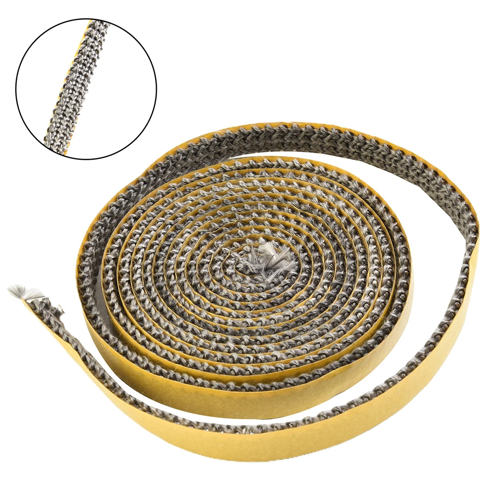 

Самоклеящаяся пленка для стекла, плоский черный шнур для плиты, самоклеящаяся веревка для огня, 10 мм шириной X 3 мм, самоклеящееся стекловолокно