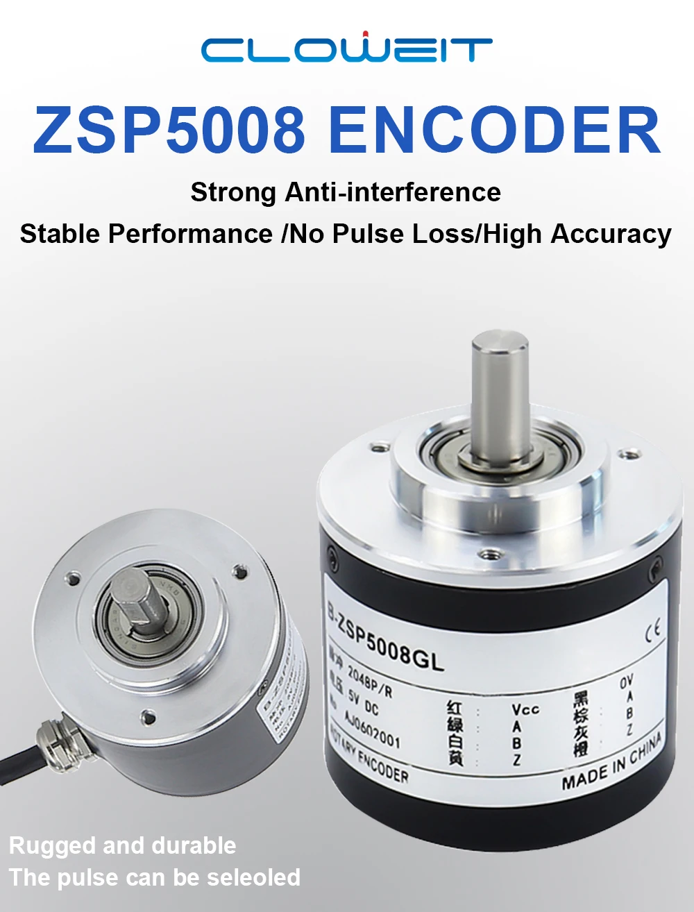 ppr 5-24vdc do eixo giratório incremental do