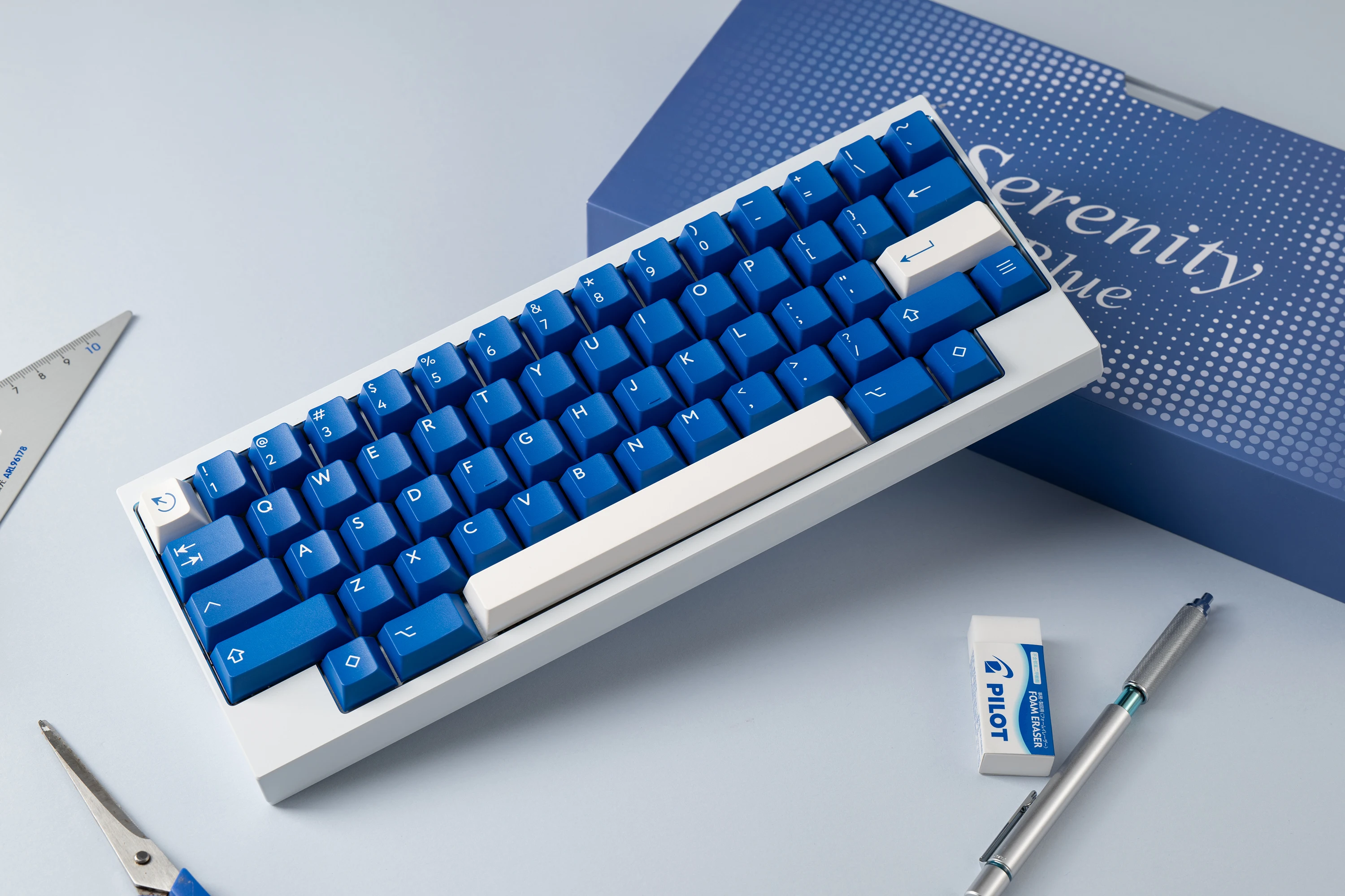 新品PBTfans Serenity blue Base kit 40s kit Base Kit] PBTfans Serenity blue PBT material Cherry profile