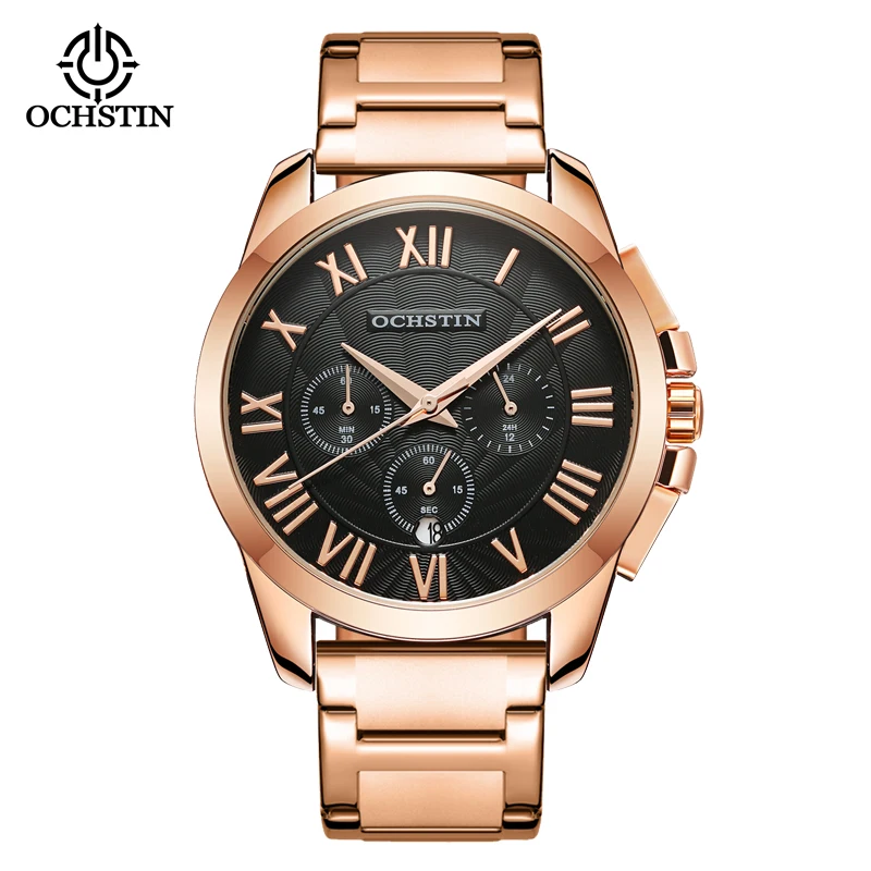 

OCHSTIN Men Watch Top Brand Luxury Business Quartz Mens Watches Full Steel Waterproof Chronograph Wristwatch Relogio Masculin