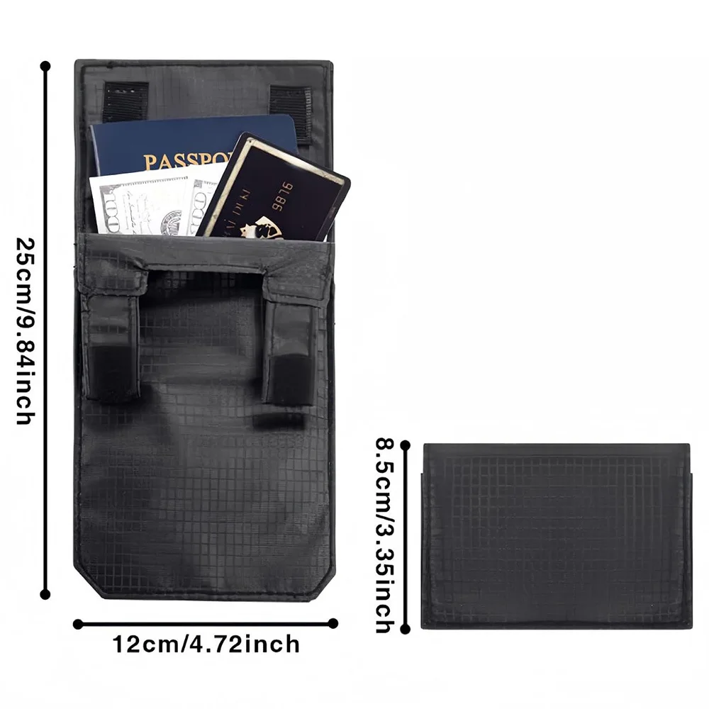 Sleek Anti-Theft Nylon Belt Wallet - Ultra Thin & Portable with Dual Compartments