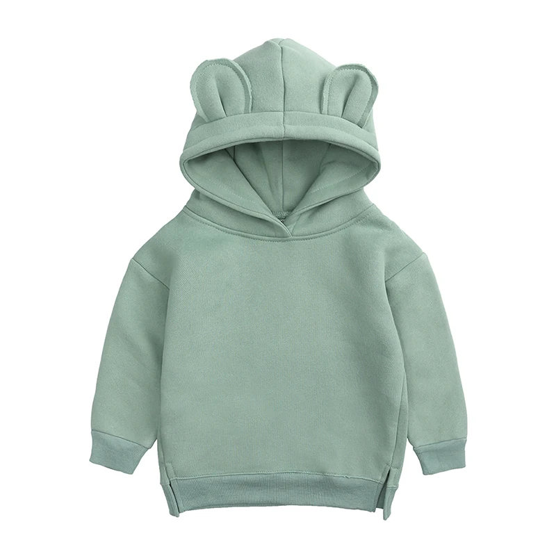 Verde - Con Capucha - Sudadera cálida manga larga para niños