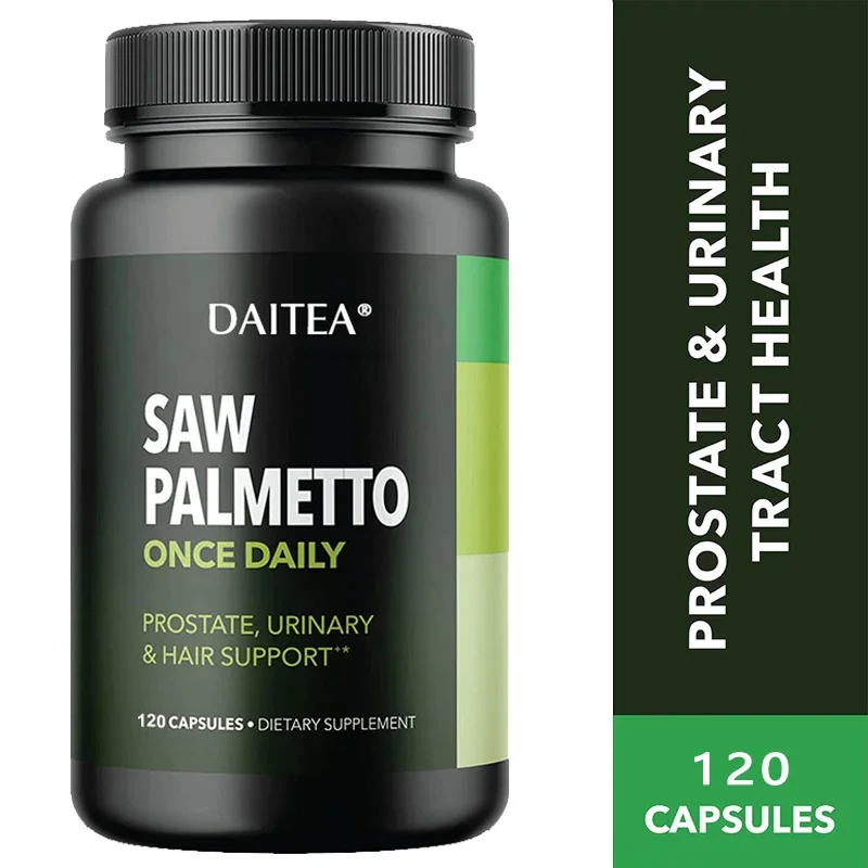 

Saw Palmetto Prostate Support For Men Natural DHT Blocking Hair Vitamins for Prostate Health, Frequent Urination & Hair Loss