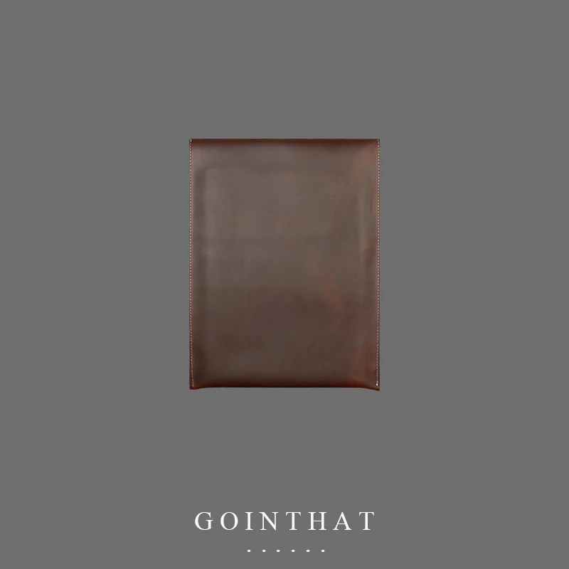 Genuine Leather A4 File Holder Organizer Document Bag Business Briefcase Laptop Sleeve Case Cover For Macbook Air Ipad Notebook